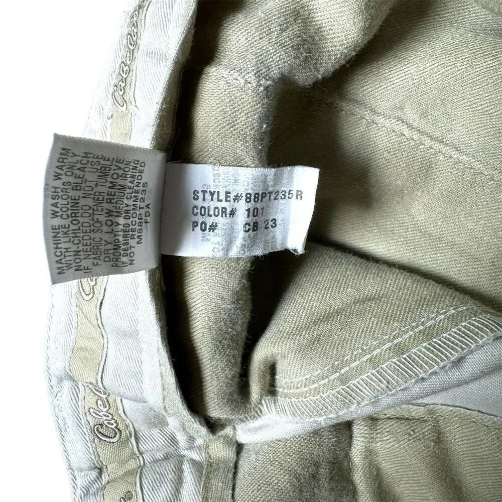 Cabela's Men's Khaki Chino Pants Size‎ 40W x 30L Flat Front Beige Cotton